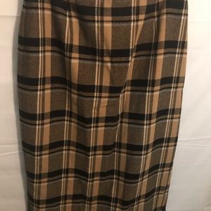 Woolen Plaid Skirt